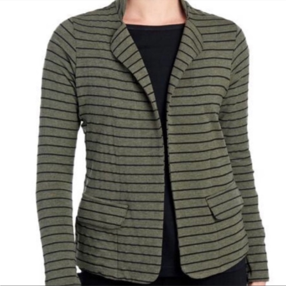 Anthropologie Dolan Ann Striped Open Front Blazer Jacket
